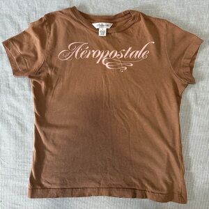 Aeropostale Vintage Tee with Pink Script Size S